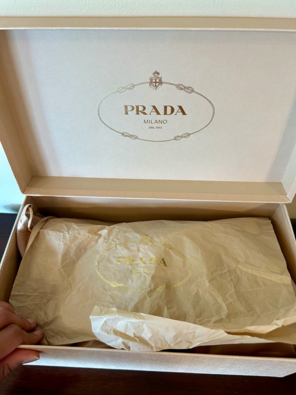 Prada Calzature Donna Spazzolato Cobalt Pump - Picture 9 of 11